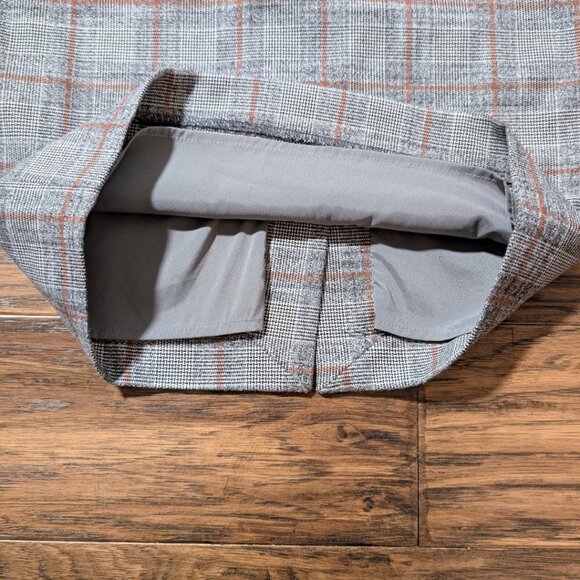 RW&CO pencil skirt grey rust brown plaid size 0 - Picture 7 of 14